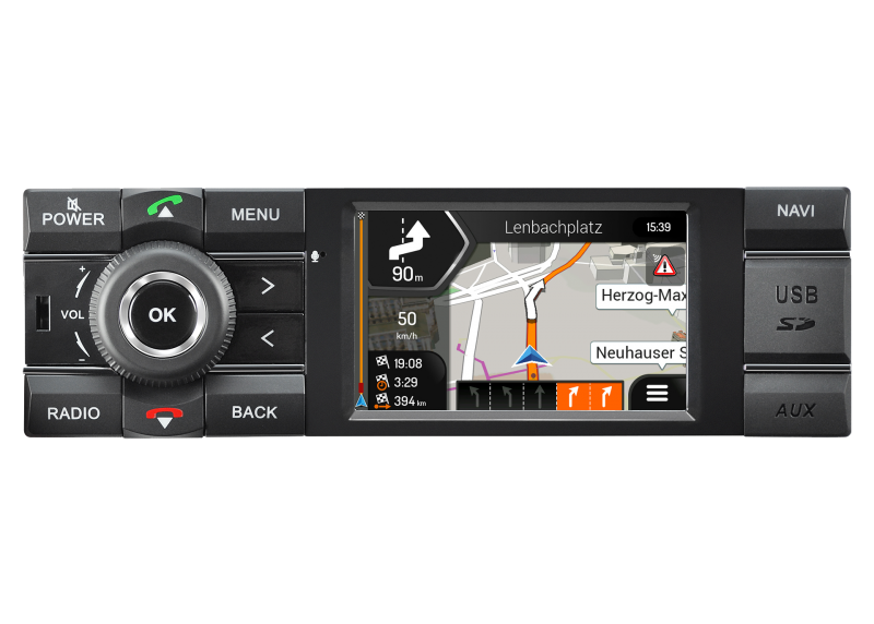 1-DIN Navi Radio 3,5" TFT TouchMonitor DAB+/FM/AM/USB/BT