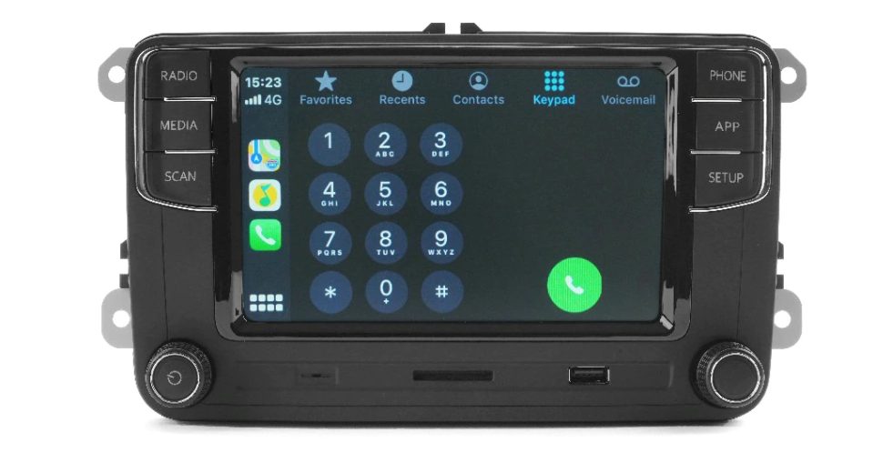 RCD410 PRO Carplay + Android auto radio voor Volkswagen