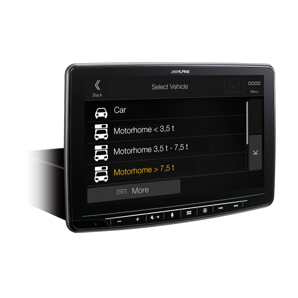 Alpine INE-F904DC - 9" Geavanceerd Navigatiesysteem met database voor vrachtwagens