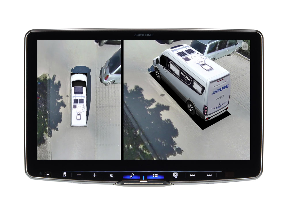 Alpine HCS-T100 360°-camerasysteem voor campers en campers elimineert dode hoeken