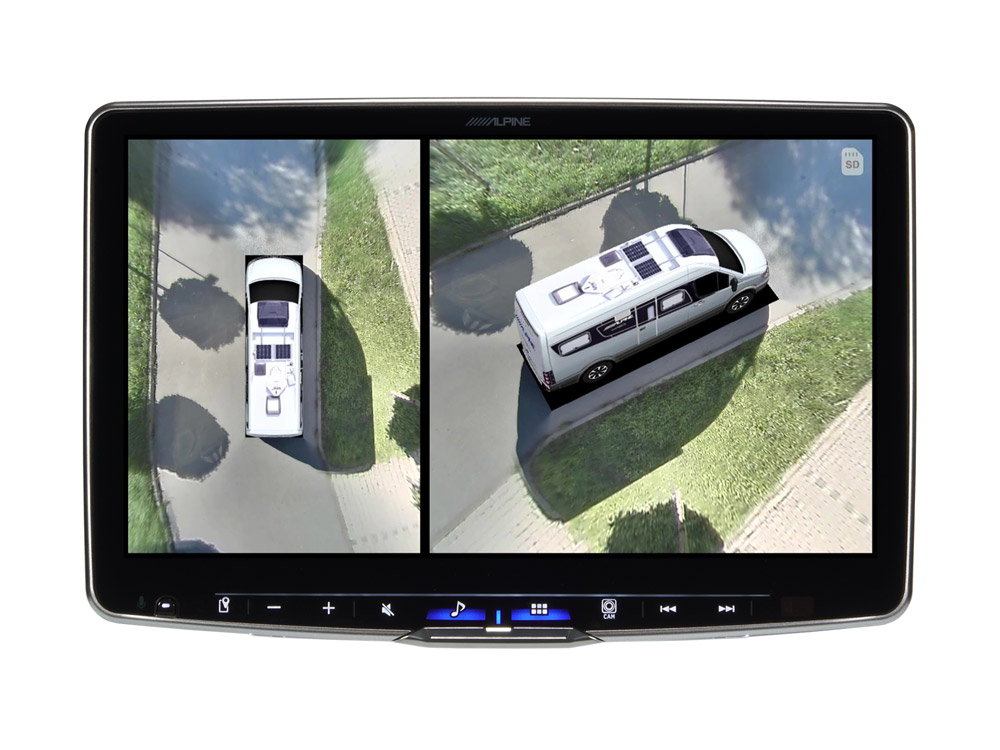 Alpine HCS-T100 360°-camerasysteem voor campers en campers elimineert dode hoeken