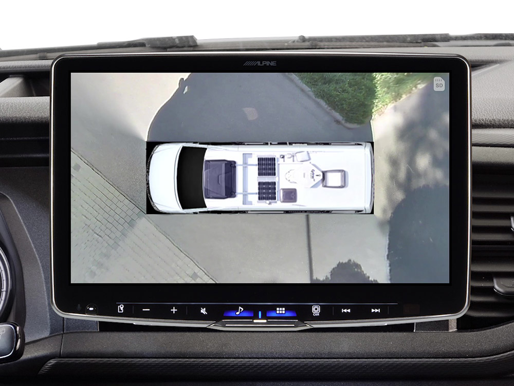 Alpine HCS-T100 360°-camerasysteem voor campers en campers elimineert dode hoeken
