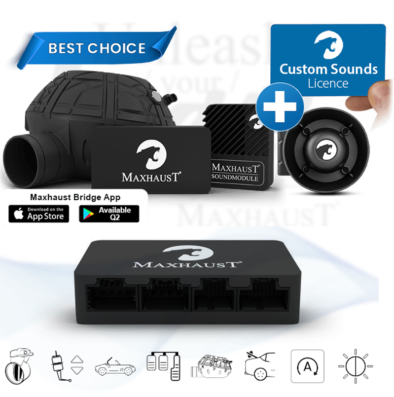 MaxHaust Soundbooster Active Sound v4 incl. hogetonen speaker incl. Bridge