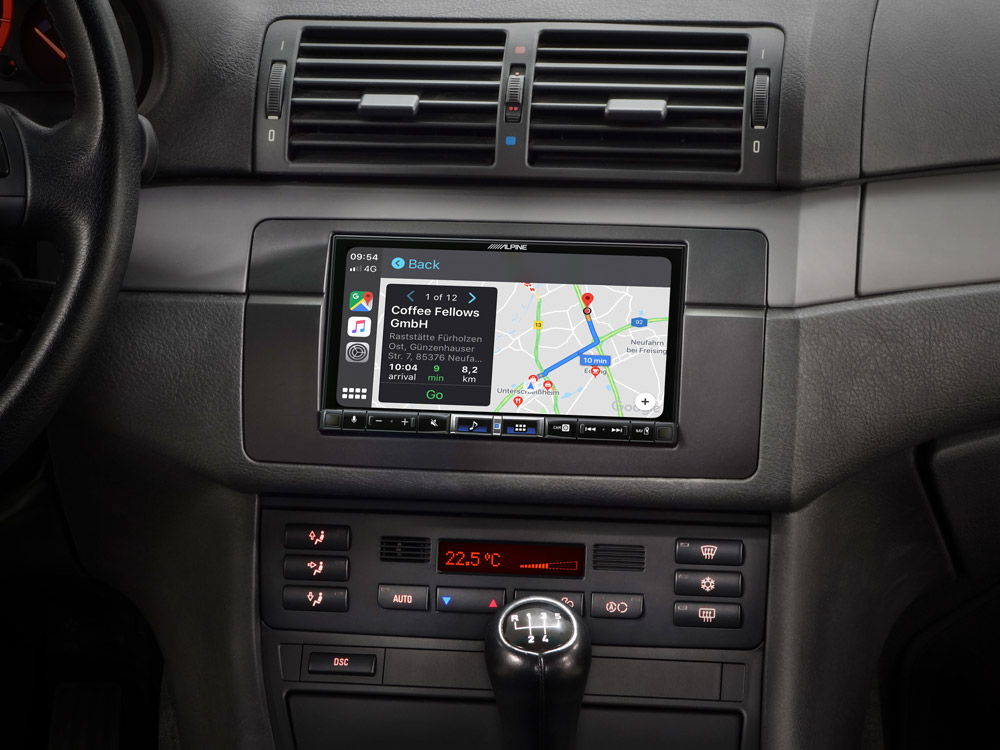 Alpine iLX-705E46 Premium 2DIN Digital Media Station voor BMW E46, autoradio met DAB+ digitale radio, Apple CarPlay en Android Auto compatibiliteit