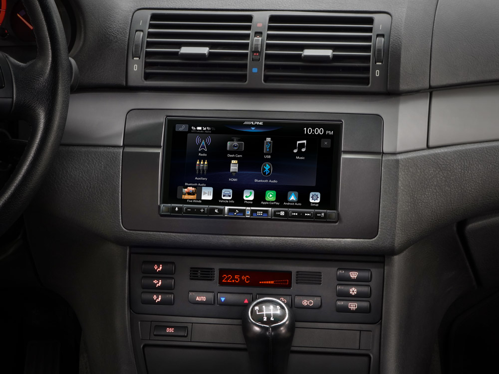 Alpine iLX-705E46 Premium 2DIN Digital Media Station voor BMW E46, autoradio met DAB+ digitale radio, Apple CarPlay en Android Auto compatibiliteit