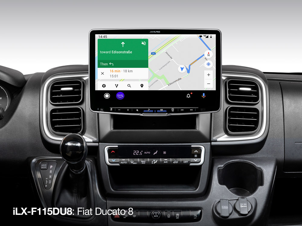 Alpine iLX-F115DU8 11-inch media-ontvanger, met DAB+ digitale radio, Apple CarPlay en Android Auto-compatibiliteit voor Fiat Ducato 8