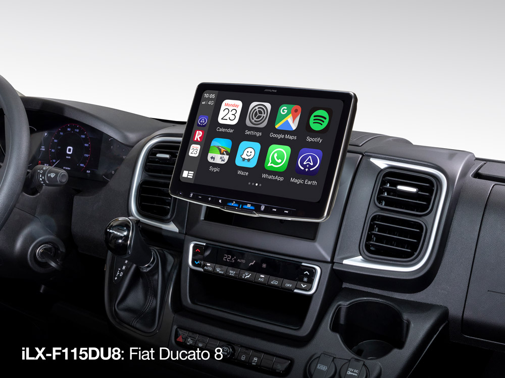 Alpine iLX-F115DU8 11-inch media-ontvanger, met DAB+ digitale radio, Apple CarPlay en Android Auto-compatibiliteit voor Fiat Ducato 8