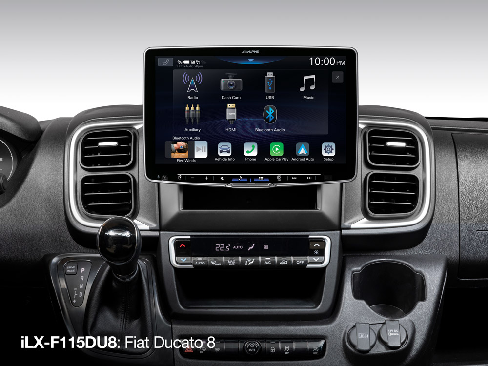 Alpine iLX-F115DU8 11-inch media-ontvanger, met DAB+ digitale radio, Apple CarPlay en Android Auto-compatibiliteit voor Fiat Ducato 8