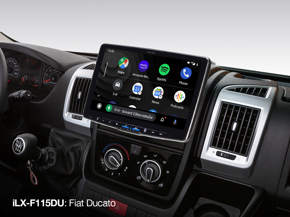 Alpine iLX-F115DU 11-inch media-ontvanger, met DAB+ digitale radio, Apple CarPlay en Android Auto-compatibiliteit voor Fiat Ducato 3, Peugeot Boxer 2 en Citroen Jumper 2