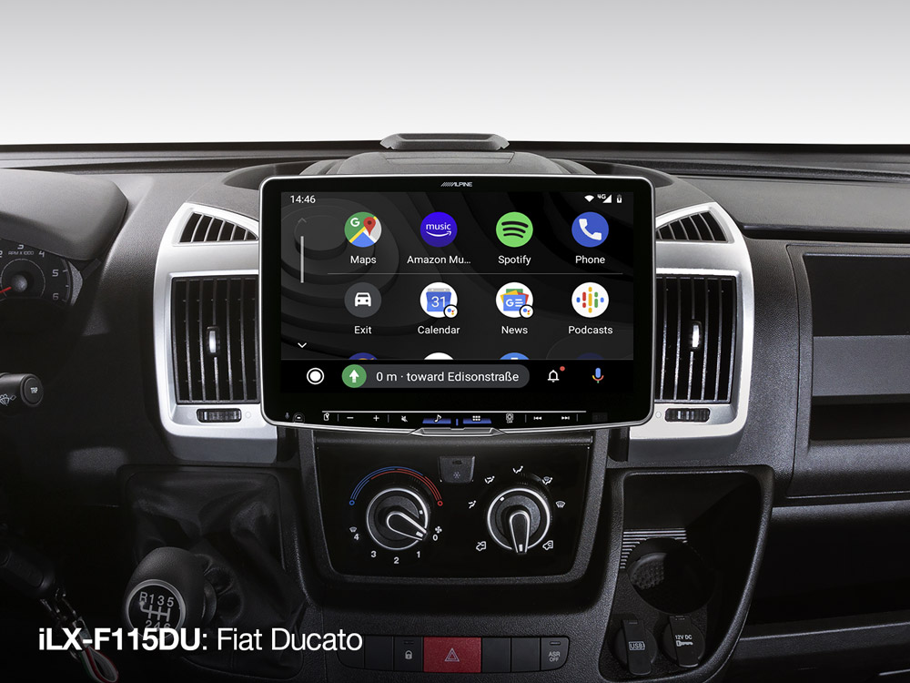 Alpine iLX-F115DU 11-inch media-ontvanger, met DAB+ digitale radio, Apple CarPlay en Android Auto-compatibiliteit voor Fiat Ducato 3, Peugeot Boxer 2 en Citroen Jumper 2