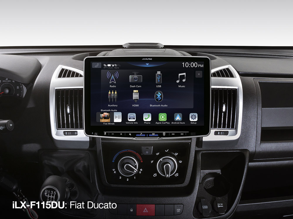 Alpine iLX-F115DU 11-inch media-ontvanger, met DAB+ digitale radio, Apple CarPlay en Android Auto-compatibiliteit voor Fiat Ducato 3, Peugeot Boxer 2 en Citroen Jumper 2