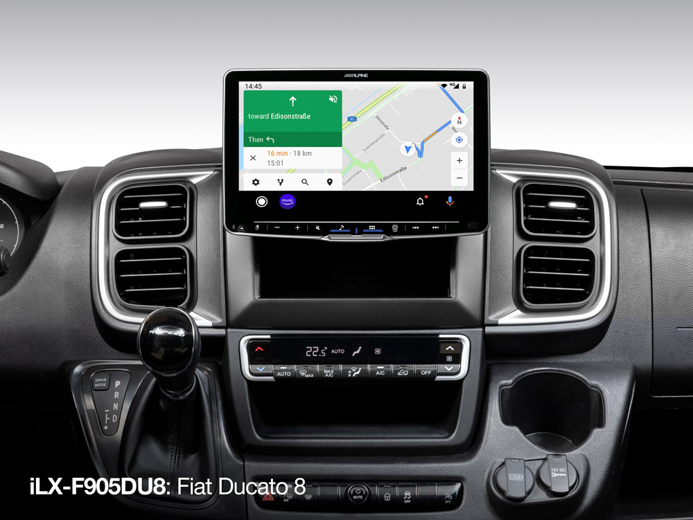 Alpine iLX-F905DU8 9-inch media-ontvanger, met DAB+ digitale radio, Apple CarPlay en Android Auto-compatibiliteit voor Fiat Ducato 8
