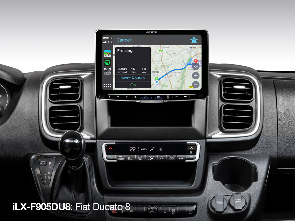 Alpine iLX-F905DU8 9-inch media-ontvanger, met DAB+ digitale radio, Apple CarPlay en Android Auto-compatibiliteit voor Fiat Ducato 8