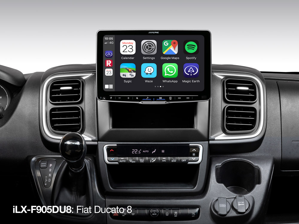 Alpine iLX-F905DU8 9-inch media-ontvanger, met DAB+ digitale radio, Apple CarPlay en Android Auto-compatibiliteit voor Fiat Ducato 8