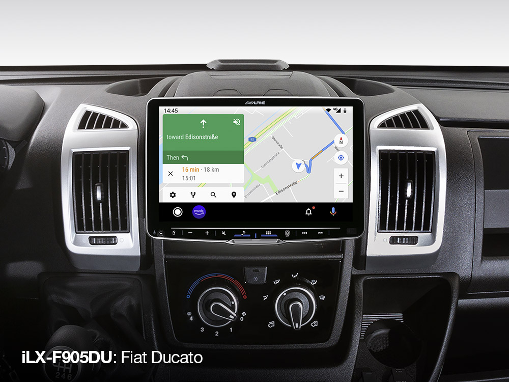 Alpine iLX-F905DU 9-inch media-ontvanger, met DAB+ digitale radio, Apple CarPlay en Android Auto-compatibiliteit voor Fiat Ducato 3, Peugeot Boxer 2 en Citroen Jumper 2