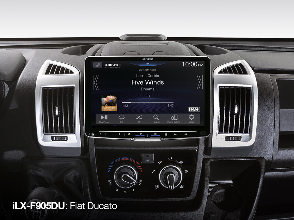 Alpine iLX-F905DU 9-inch media-ontvanger, met DAB+ digitale radio, Apple CarPlay en Android Auto-compatibiliteit voor Fiat Ducato 3, Peugeot Boxer 2 en Citroen Jumper 2