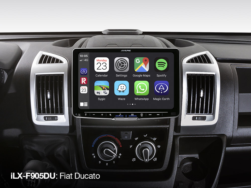 Alpine iLX-F905DU 9-inch media-ontvanger, met DAB+ digitale radio, Apple CarPlay en Android Auto-compatibiliteit voor Fiat Ducato 3, Peugeot Boxer 2 en Citroen Jumper 2