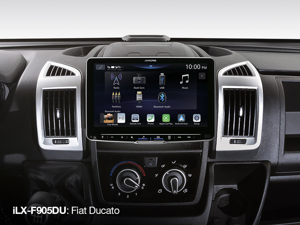 Alpine iLX-F905DU 9-inch media-ontvanger, met DAB+ digitale radio, Apple CarPlay en Android Auto-compatibiliteit voor Fiat Ducato 3, Peugeot Boxer 2 en Citroen Jumper 2