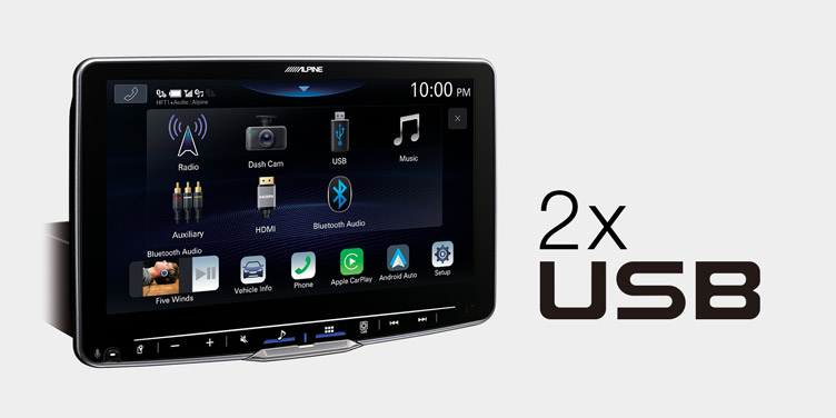 Alpine iLX-F905D 9-inch media-ontvanger, met DAB+ digitale radio, Apple CarPlay en Android Auto-compatibiliteit