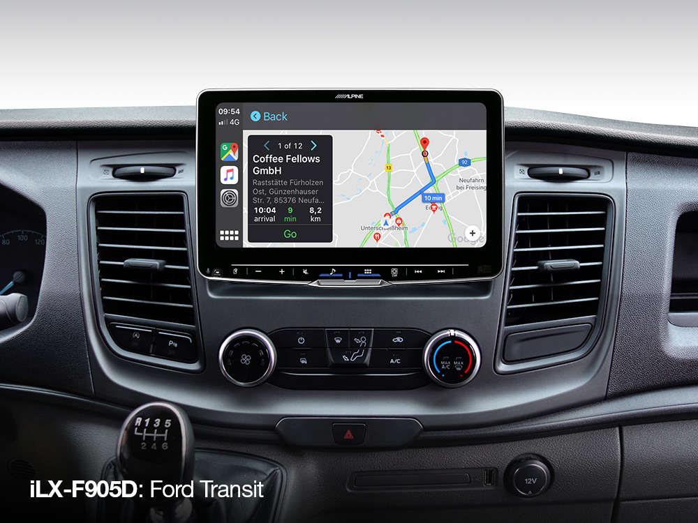 Alpine iLX-F905D 9-inch media-ontvanger, met DAB+ digitale radio, Apple CarPlay en Android Auto-compatibiliteit