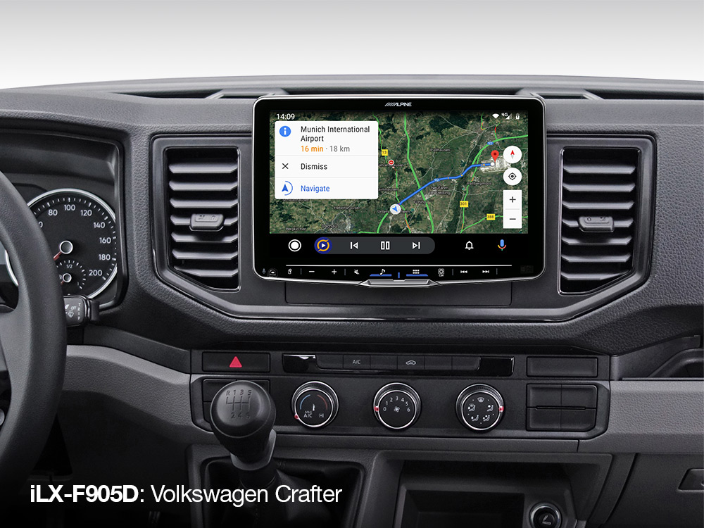 Alpine iLX-F905D 9-inch media-ontvanger, met DAB+ digitale radio, Apple CarPlay en Android Auto-compatibiliteit