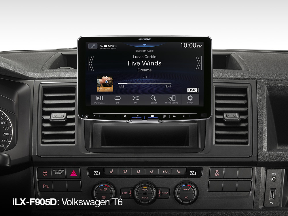 Alpine iLX-F905D 9-inch media-ontvanger, met DAB+ digitale radio, Apple CarPlay en Android Auto-compatibiliteit