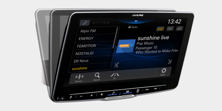 Alpine iLX-F905D 9-inch media-ontvanger, met DAB+ digitale radio, Apple CarPlay en Android Auto-compatibiliteit