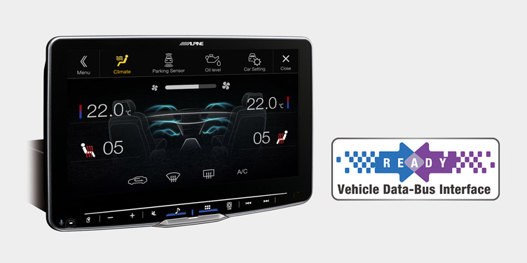 Alpine iLX-F905D 9-inch media-ontvanger, met DAB+ digitale radio, Apple CarPlay en Android Auto-compatibiliteit