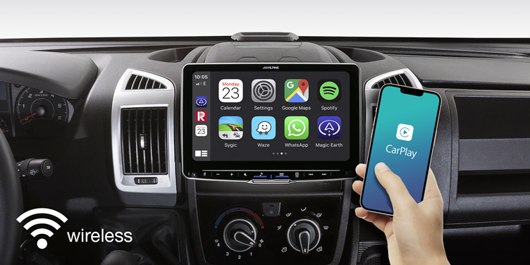 Alpine iLX-F905D 9-inch media-ontvanger, met DAB+ digitale radio, Apple CarPlay en Android Auto-compatibiliteit