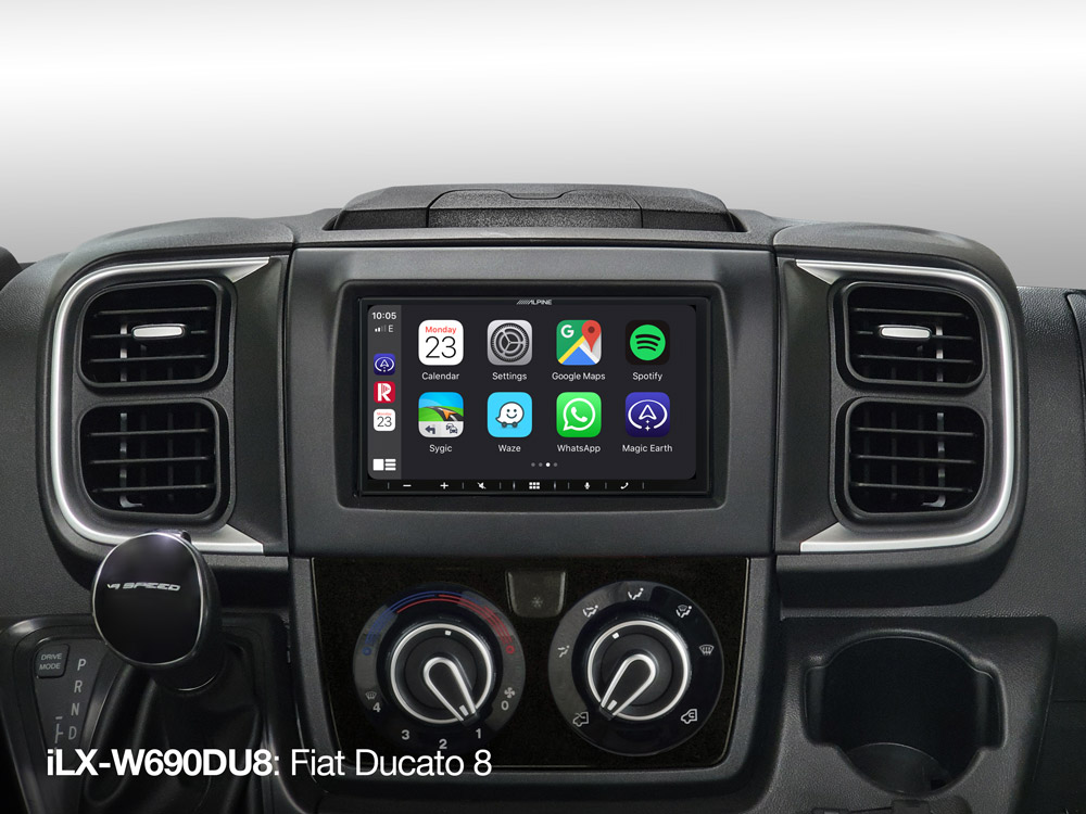 Alpine iLX-W690DU8 7” digitaal mediastation, met DAB+. Compatibiliteit met Apple CarPlay en Android Auto voor Fiat Ducato 8